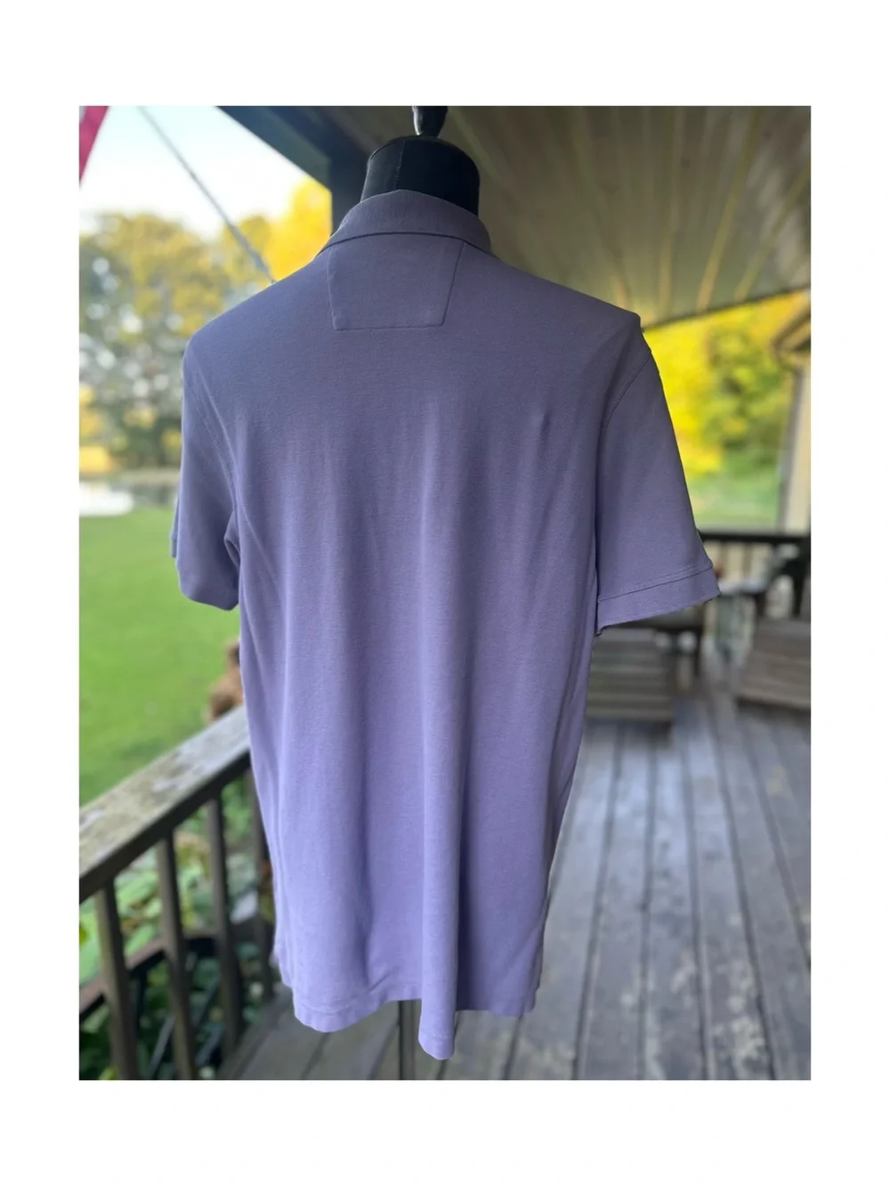 Banana Republic Men's Lavender Cotton Polo Shirt Size Large